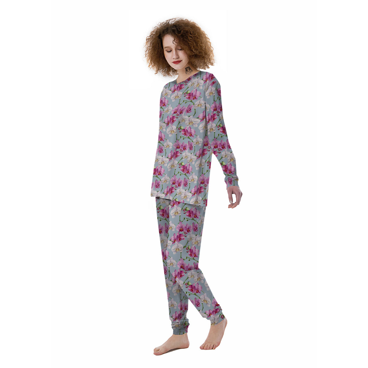 Orchid Cute Print Women's Pajamas-grizzshop