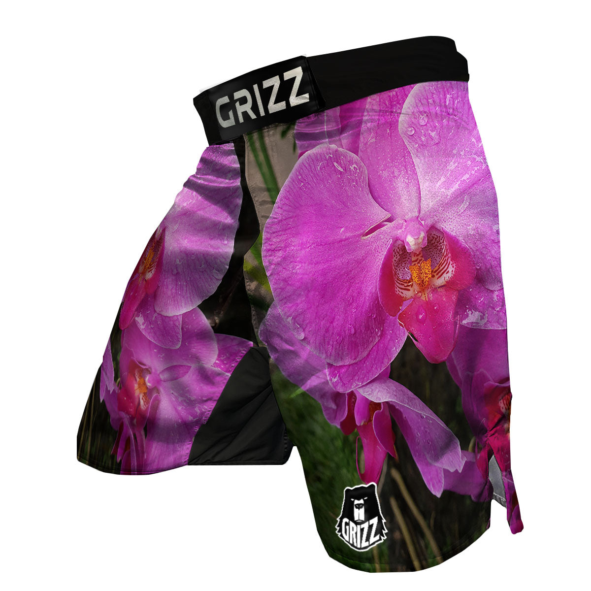 Orchid Flower Magenta Print MMA Shorts-grizzshop