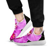 Orchid Flower Magenta Print White Athletic Shoes-grizzshop