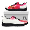 Orchid Flower Pink Print Black Sneaker-grizzshop