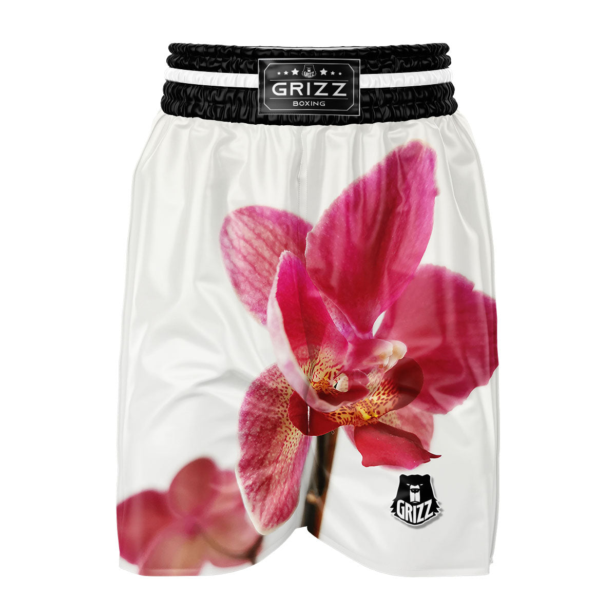 Orchid Flower Pink Print Boxing Shorts-grizzshop