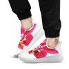 Orchid Flower Pink Print White Athletic Shoes-grizzshop