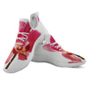 Orchid Flower Pink Print White Athletic Shoes-grizzshop