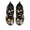 Orchid Yellow Print Pattern Black Sneaker-grizzshop