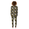 Orchid Yellow Print Pattern Women's Pajamas-grizzshop