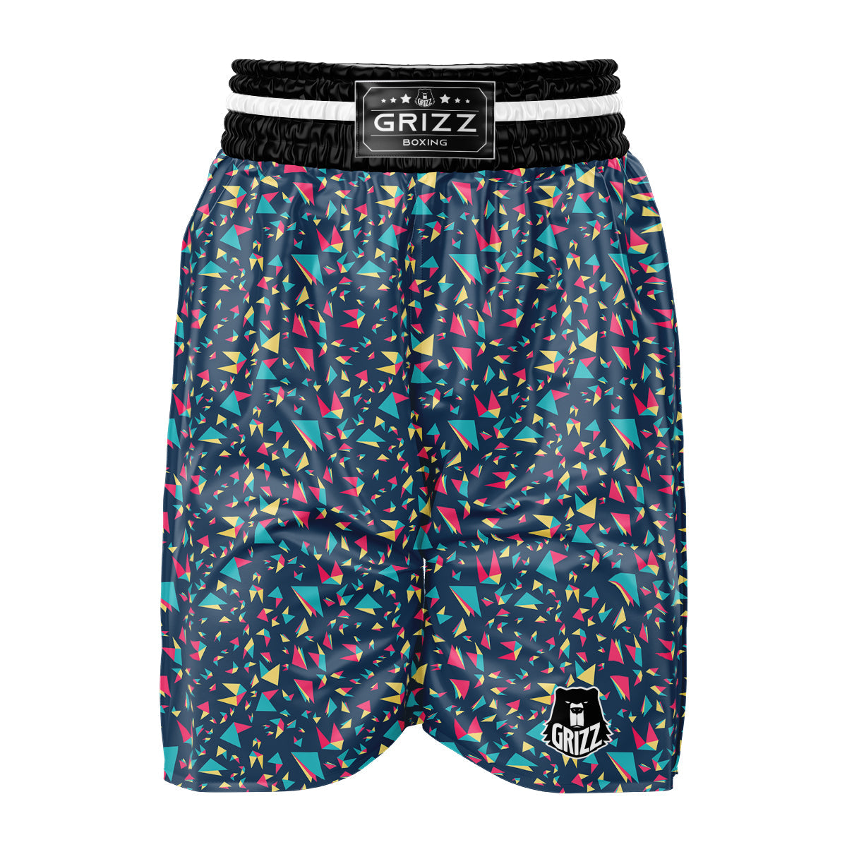 Origami Crane Colorful Print Pattern Boxing Shorts-grizzshop