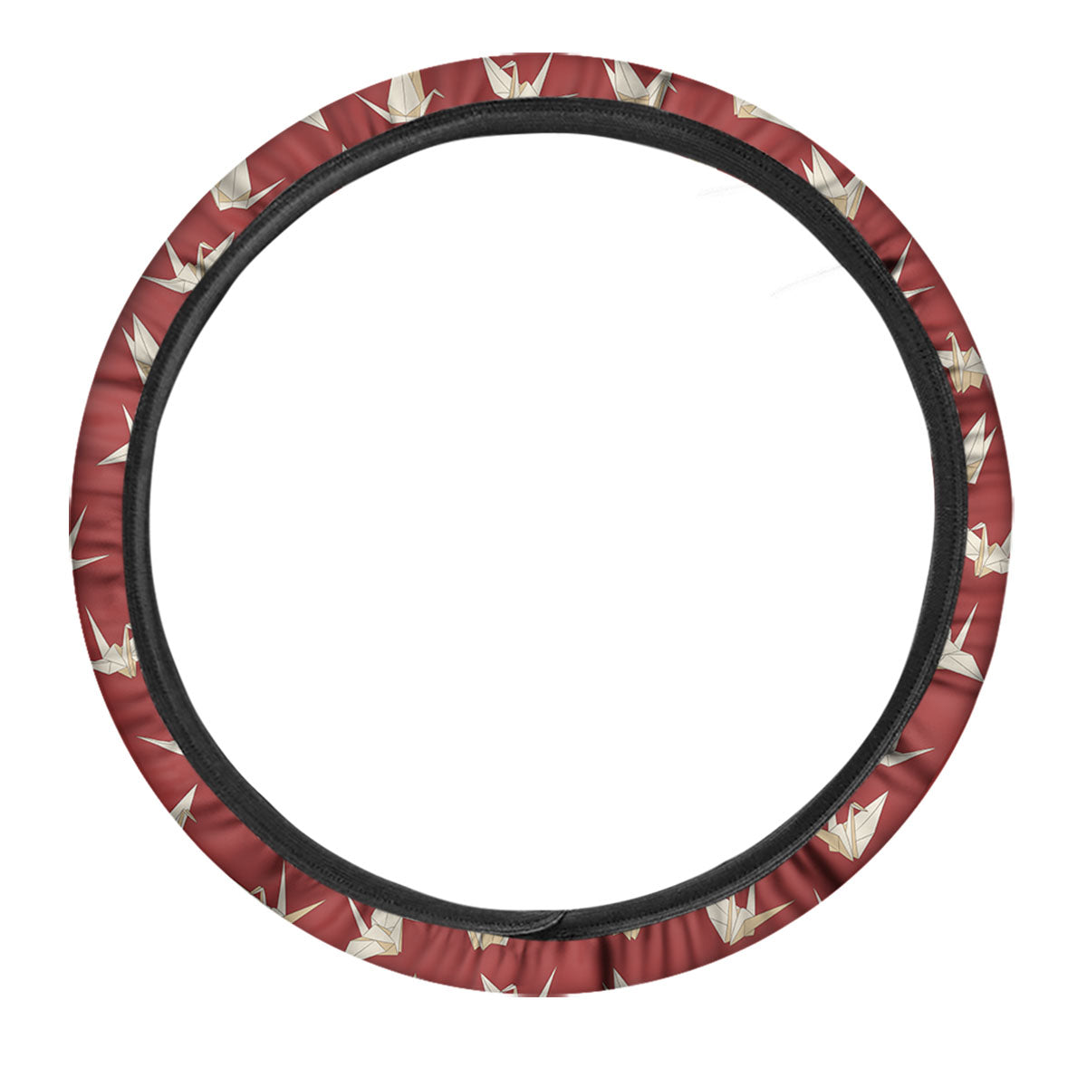 Origami Crane Japanese Print Pattern Car Steering Wheel Cover-grizzshop