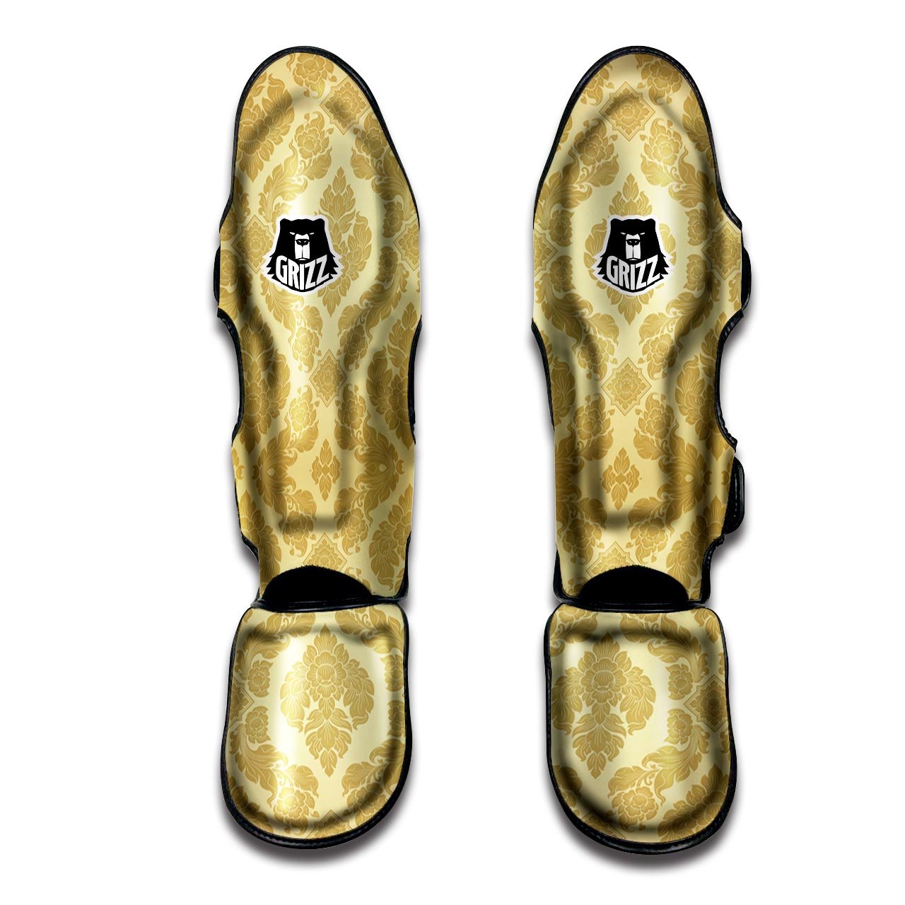 Ornament Thai Print Pattern Muay Thai Shin Guards-grizzshop