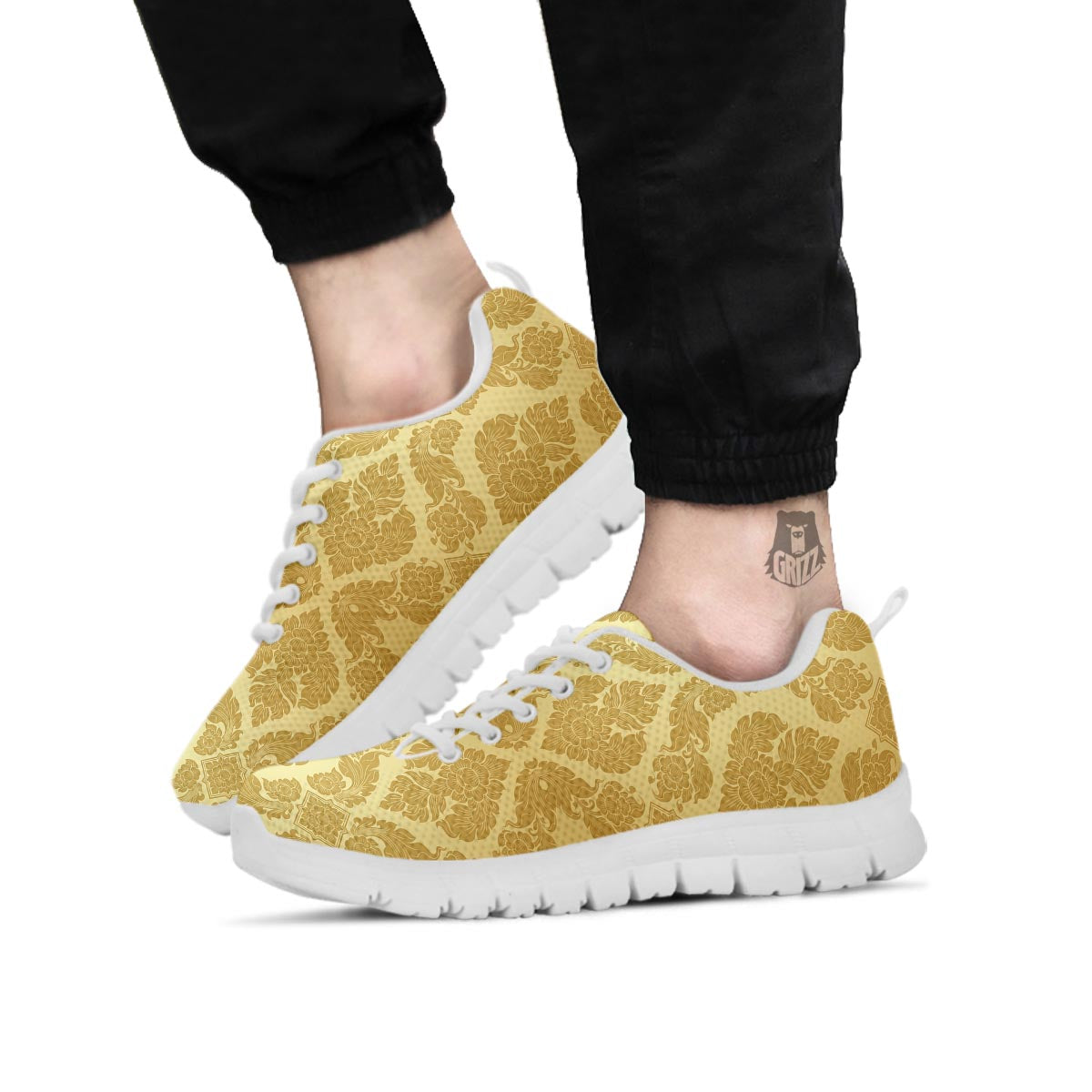 Ornament Thai Print Pattern White Sneaker-grizzshop