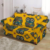 Ornamental Owl Pattern Print Loveseat Cover-grizzshop