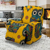 Ornamental Owl Pattern Print Recliner Cover-grizzshop