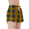 Ornamental Owl Pattern Print Women's Shorts-grizzshop