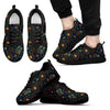 Ornamental Owl Print Pattern Black Sneaker Shoes For Men Women-grizzshop