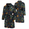 Ornamental Owl Print Pattern Men Long Robe-grizzshop