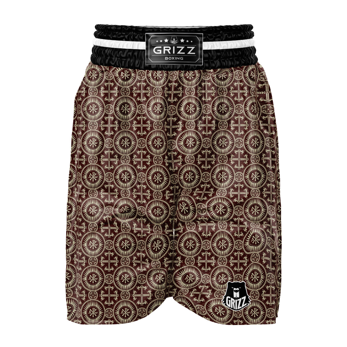 Orthodox Classic Print Pattern Boxing Shorts-grizzshop