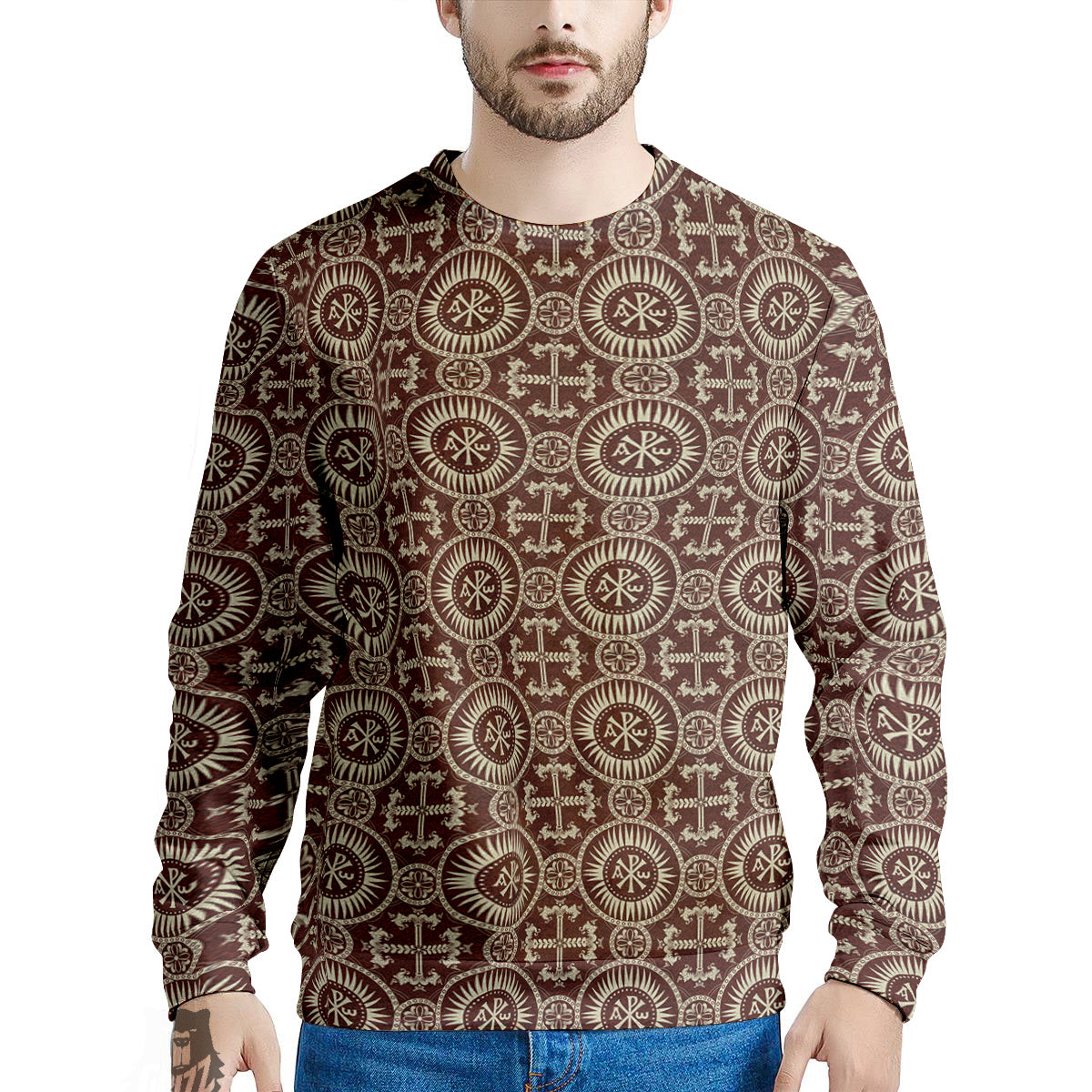 Orthodox Classic Print Pattern Men's Sweatshirt-grizzshop
