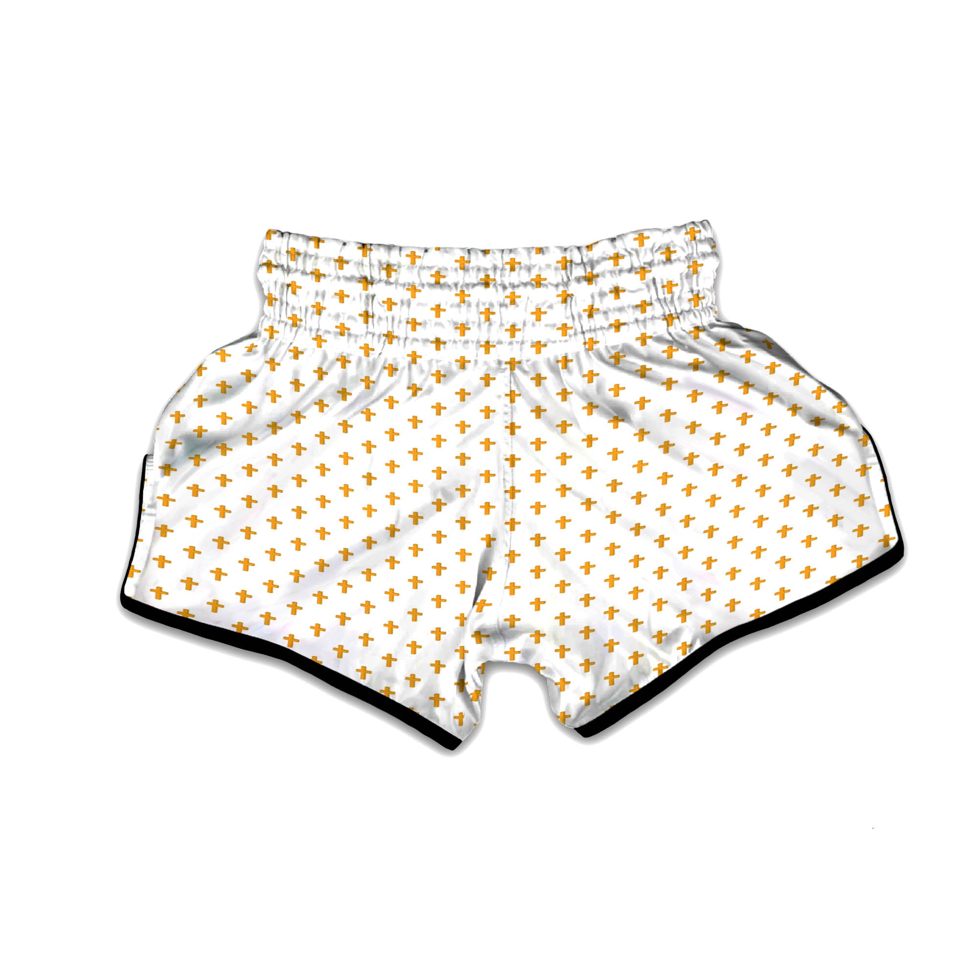 Orthodox Cross Print Pattern Muay Thai Boxing Shorts-grizzshop