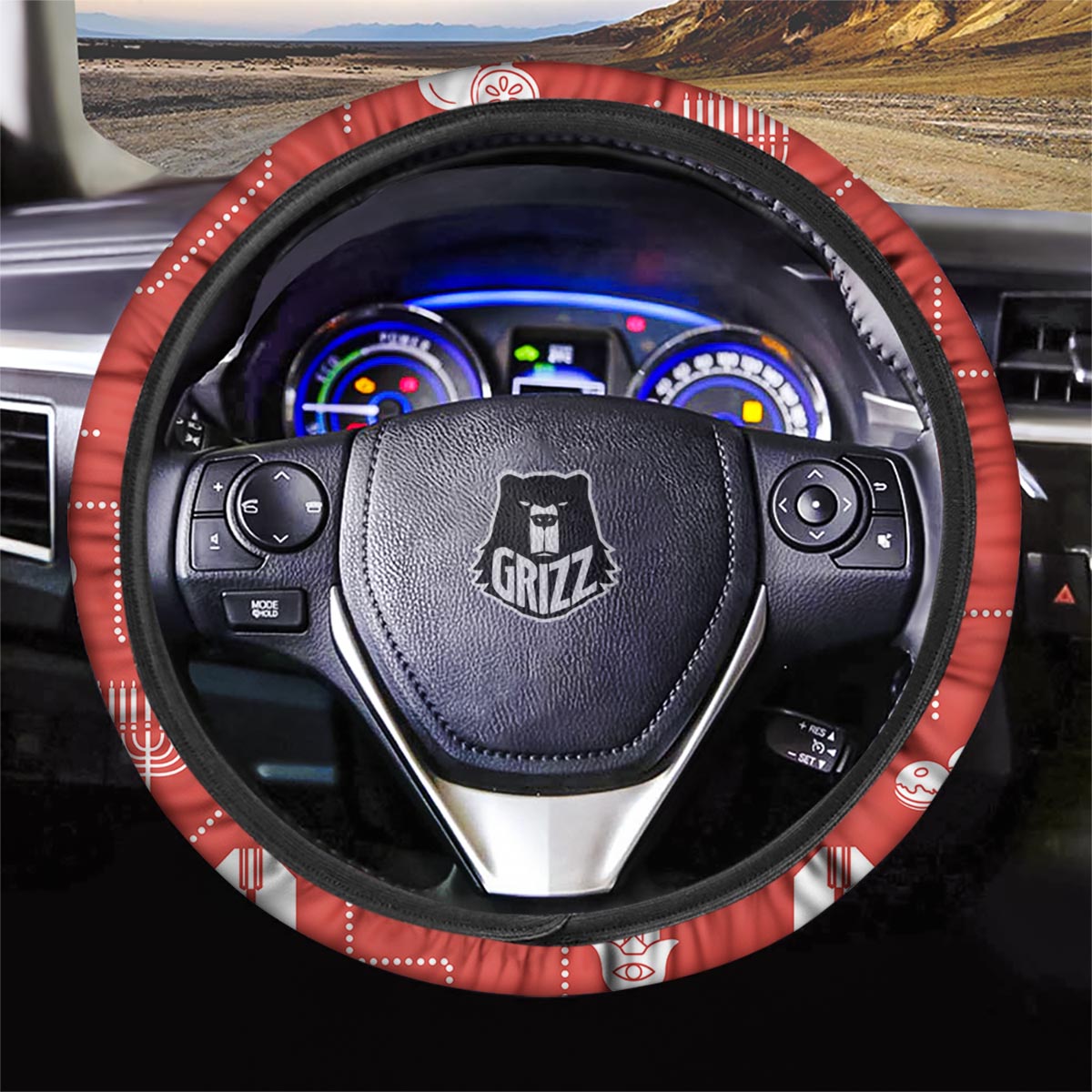 Orthodox Print Pattern Car Steering Wheel Cover-grizzshop