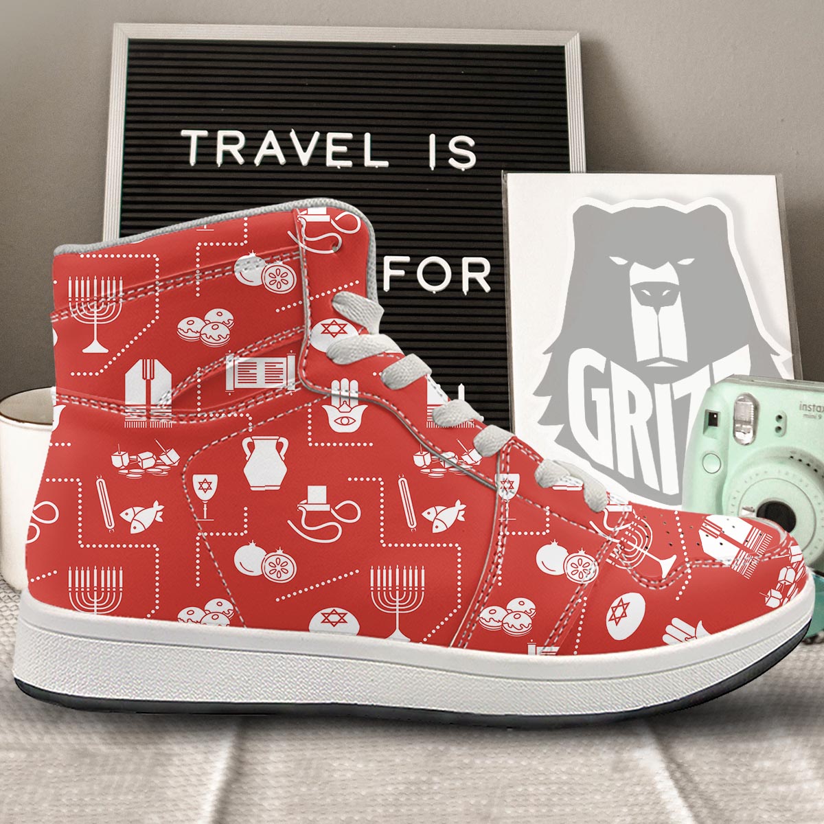 Orthodox Print Pattern High Top Sneakers-grizzshop
