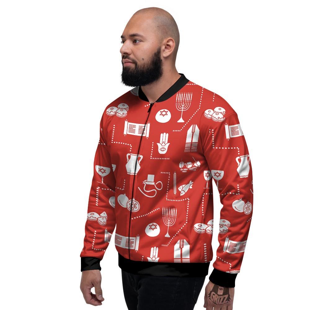 Orthodox Print Pattern Men's Bomber Jacket-grizzshop