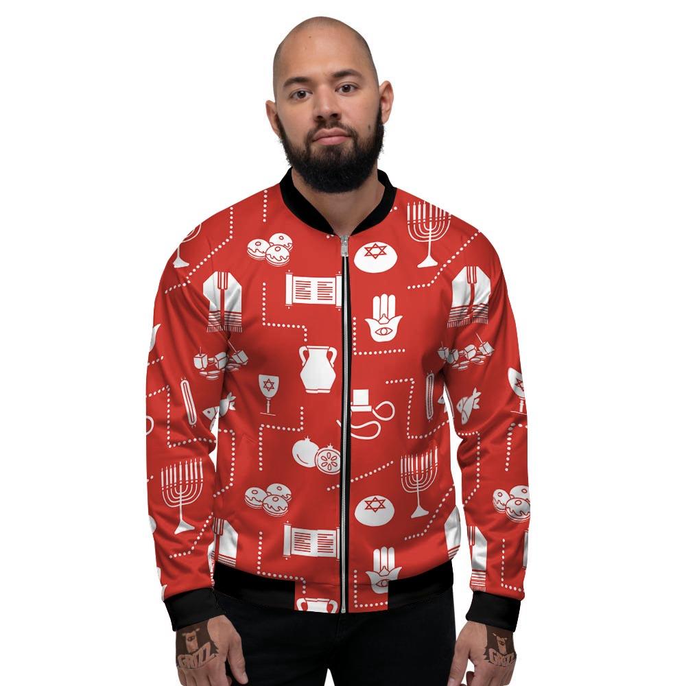 Orthodox Print Pattern Men's Bomber Jacket-grizzshop