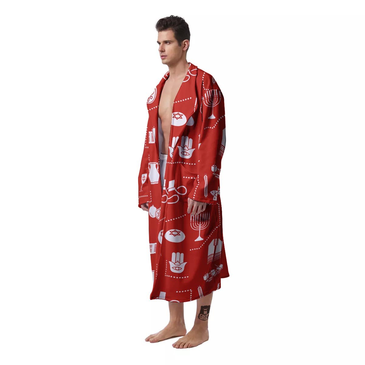 Orthodox Print Pattern Men's Robe-grizzshop