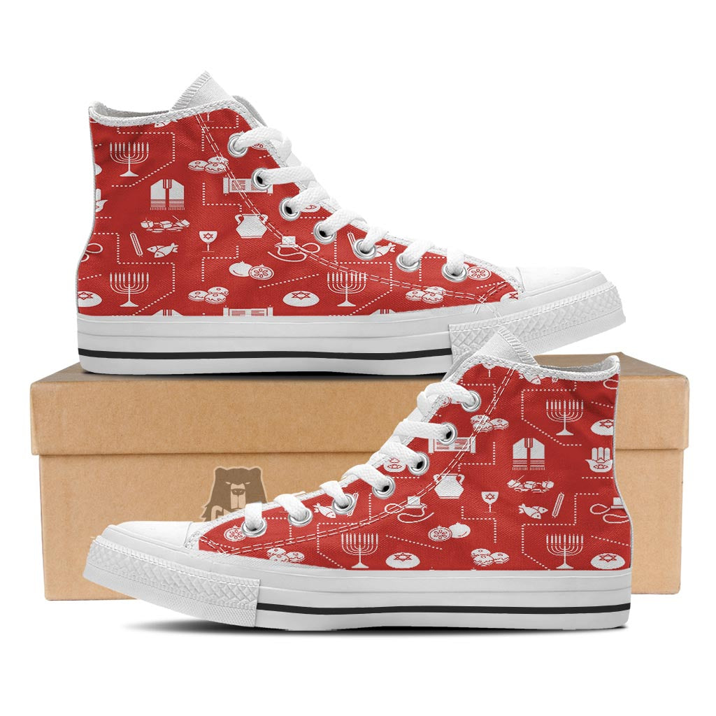 Orthodox Print Pattern White High Top Shoes-grizzshop