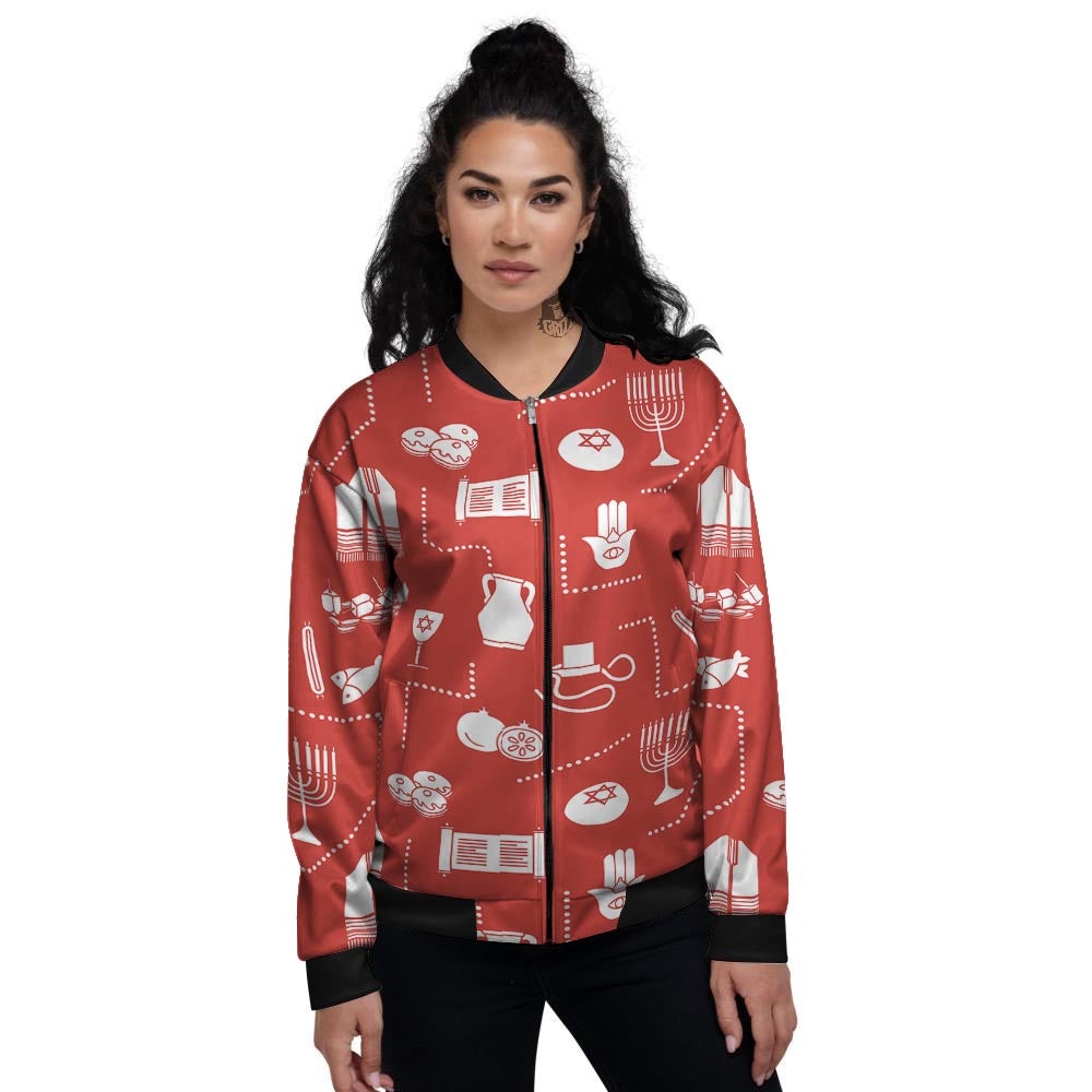Orthodox Print Pattern Women's Bomber Jacket-grizzshop