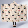 Ostrich Cute Pattern Print Hooded Blanket-grizzshop
