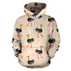 Ostrich Cute Pattern Print Men Women Pullover Hoodie-grizzshop