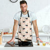 Ostrich Cute Pattern Print Men's Apron-grizzshop