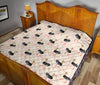 Ostrich Cute Pattern Print Quilt-grizzshop