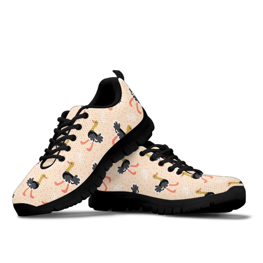 Ostrich Cute Pattern Print Sneaker Shoes For Men Women-grizzshop