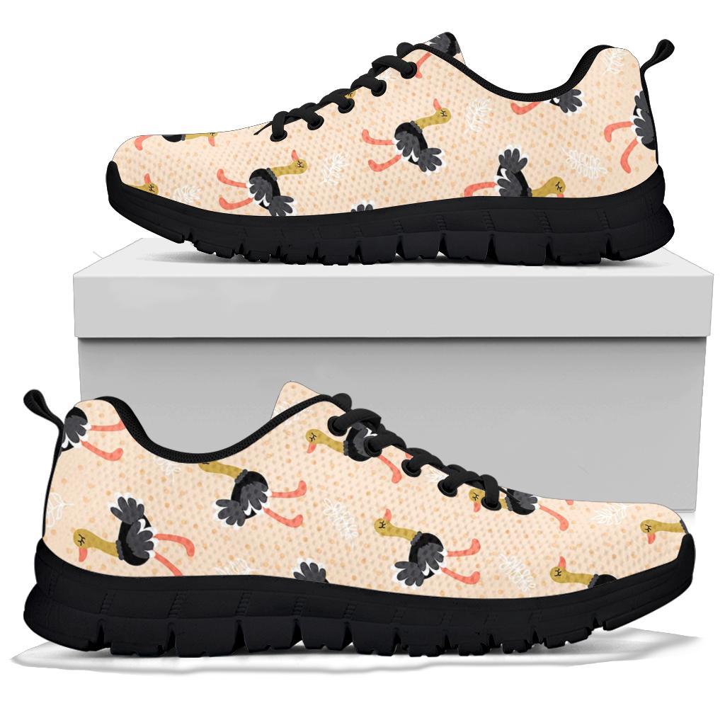 Ostrich Cute Pattern Print Sneaker Shoes For Men Women-grizzshop