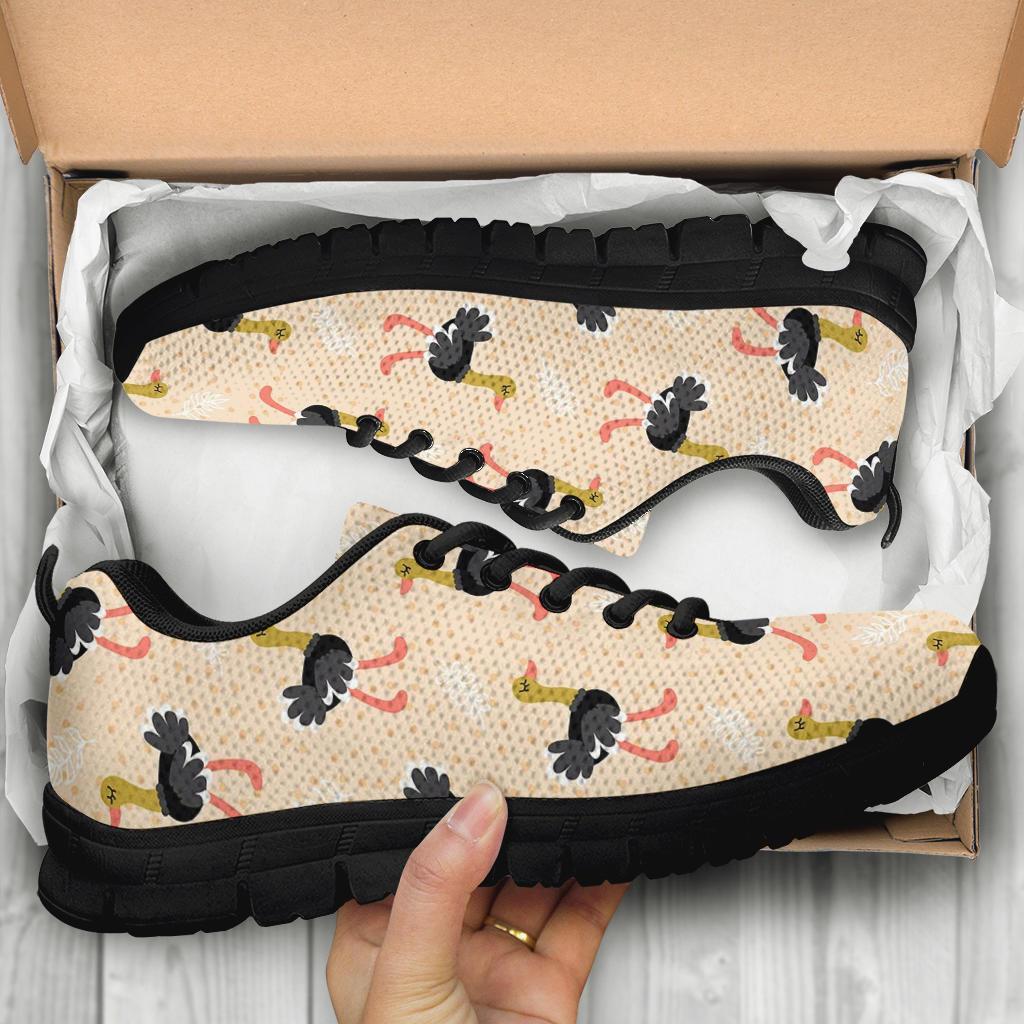 Ostrich Cute Pattern Print Sneaker Shoes For Men Women-grizzshop