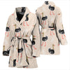 Ostrich Cute Pattern Print Women Long Robe-grizzshop