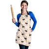 Ostrich Cute Pattern Print Women's Apron-grizzshop