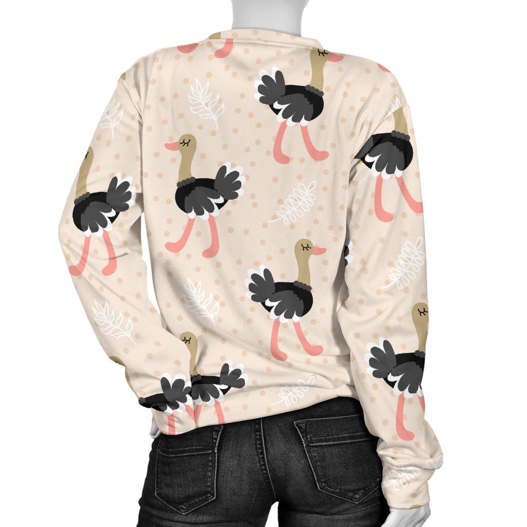 Ostrich Cute Pattern Print Women's Sweatshirt-grizzshop