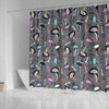 Ostrich Pattern Print Bathroom Shower Curtain-grizzshop