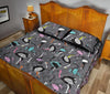 Ostrich Pattern Print Bed Set Quilt-grizzshop