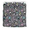 Ostrich Pattern Print Duvet Cover Bedding Set-grizzshop
