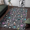 Ostrich Pattern Print Floor Mat-grizzshop