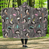 Ostrich Pattern Print Hooded Blanket-grizzshop