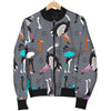 Ostrich Pattern Print Men's Bomber Jacket-grizzshop