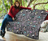 Ostrich Pattern Print Quilt-grizzshop