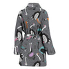 Ostrich Pattern Print Women Long Robe-grizzshop