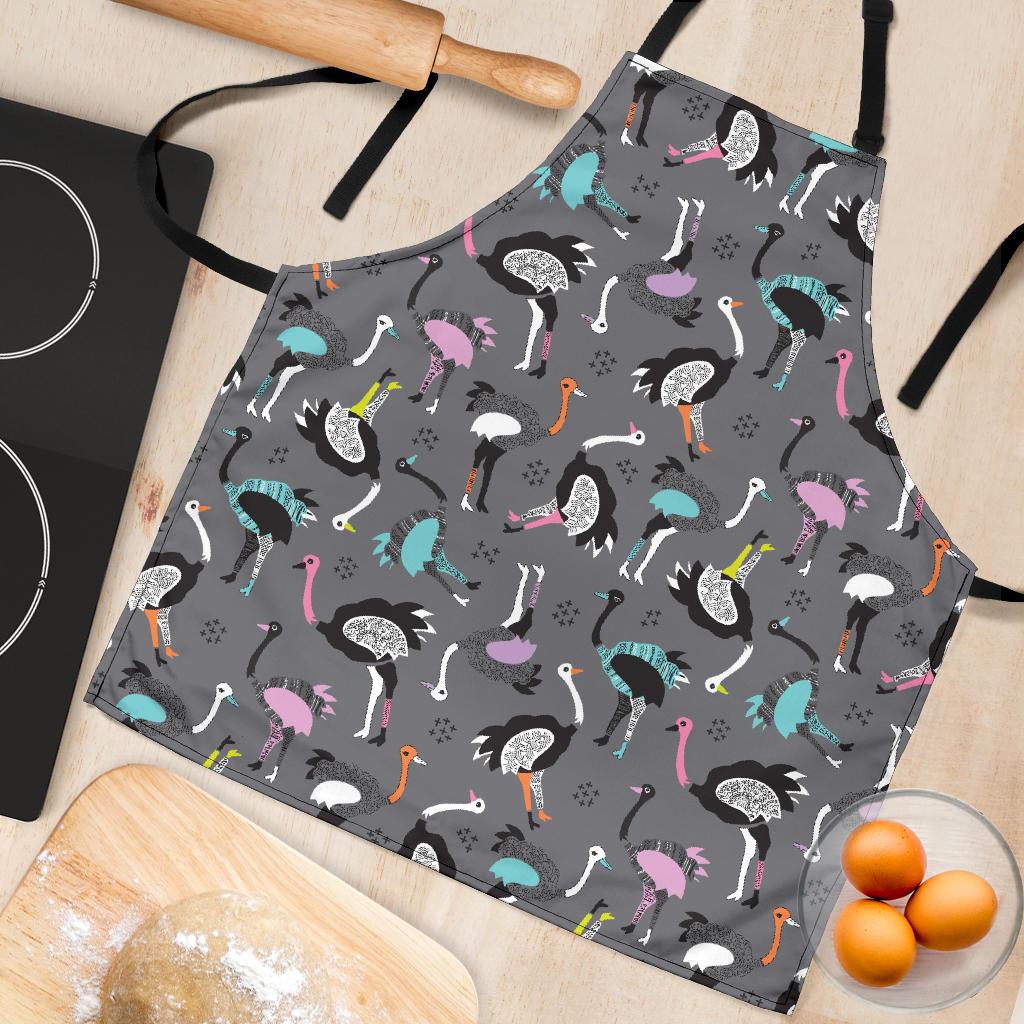 Ostrich Pattern Print Women's Apron-grizzshop