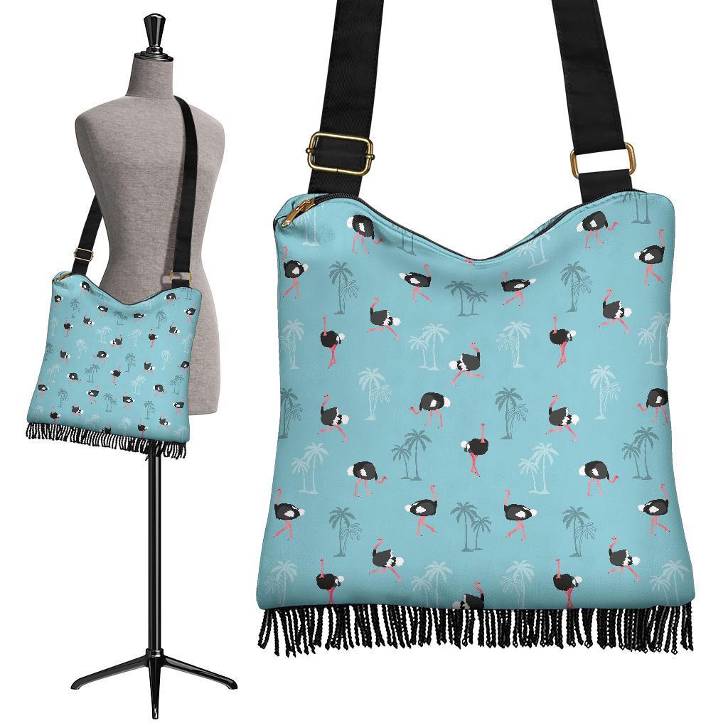 Ostrich Print Pattern Crossbody bags-grizzshop