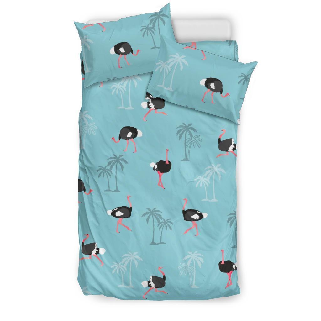 Ostrich Print Pattern Duvet Cover Bedding Set-grizzshop