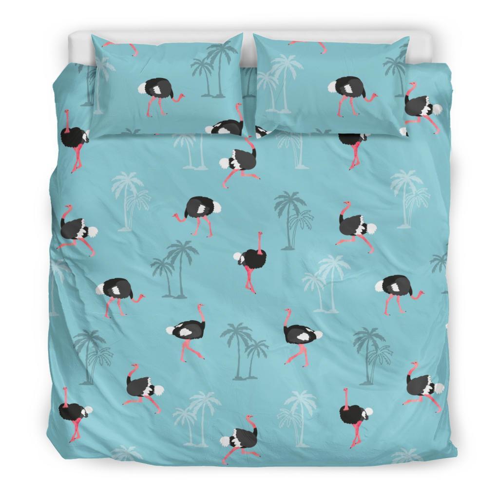 Ostrich Print Pattern Duvet Cover Bedding Set-grizzshop